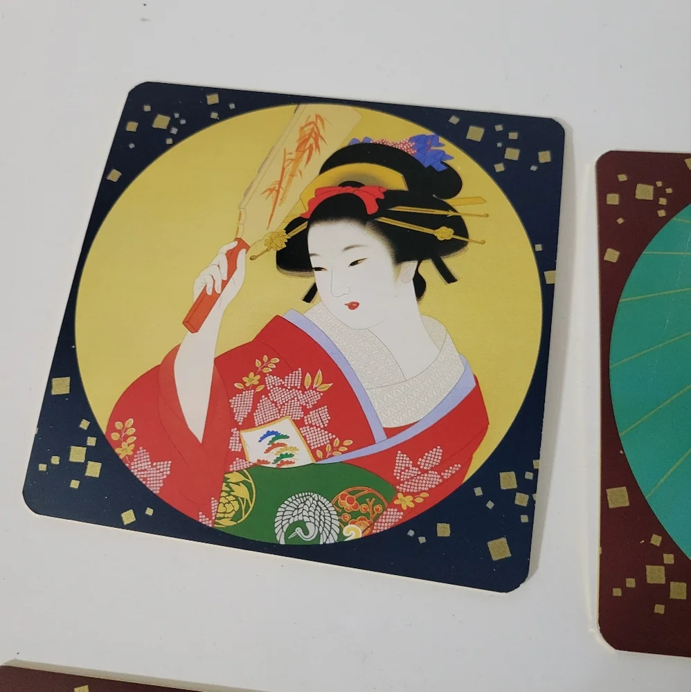 Japanese Bijinga Coaster Set of 6